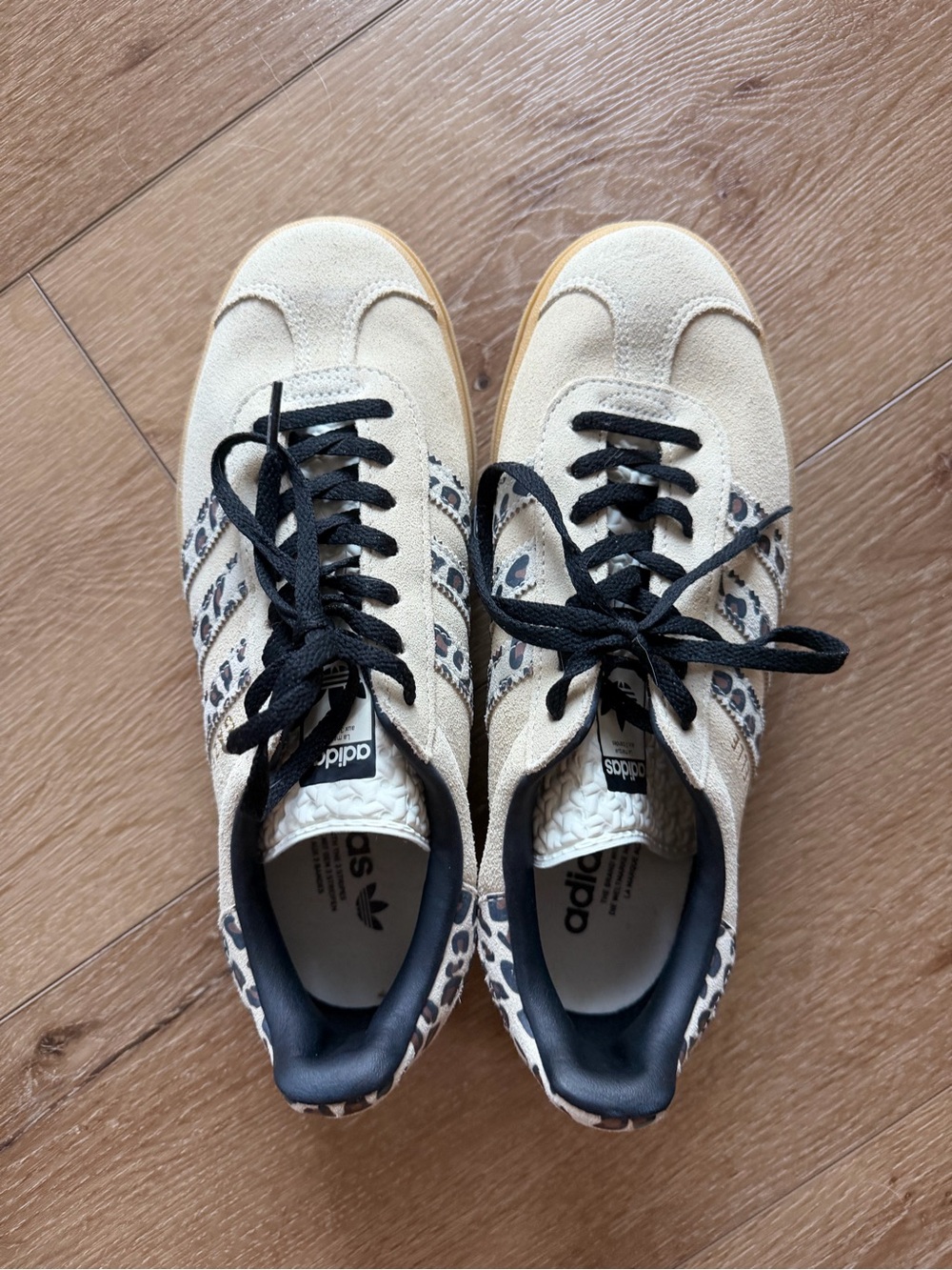 adidas gazelle bold Beige/leopard. Size women’s 8.5